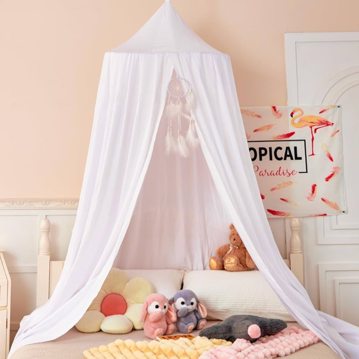 Ciel de lit bébé | Blanc™