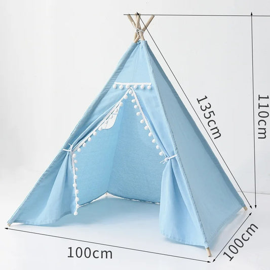 Tipi | Enchanté Bleu ponpons™