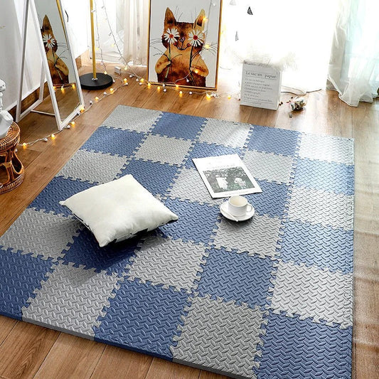 Puzzle de sol |  Mosaic bleu et gris™