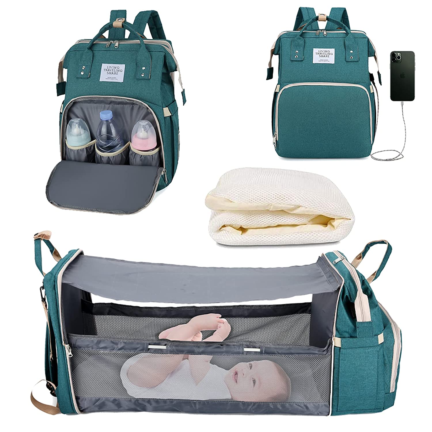 Sac à langer portatif | Berceau de voyage BabyNappy™ - Bambins et compagnie